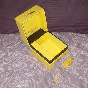 New INVICTA watch box EMPTY yellow box